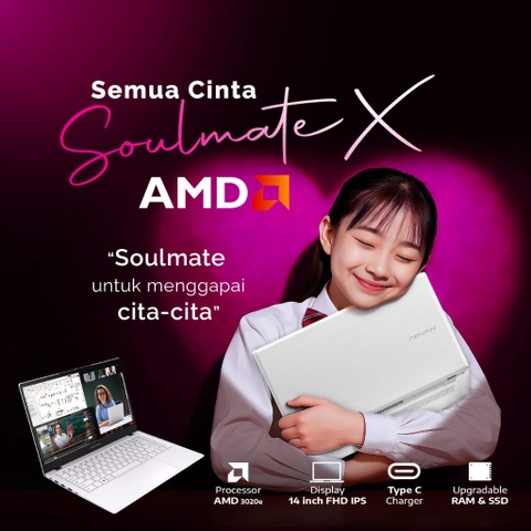 [jikalaku] Advan Soulmate X 14 Inch FHD | AMD 3020e Garansi Resmi