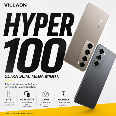 [jikalaku] Villaon Hyper 100 6/128 GB Garansi Resmi