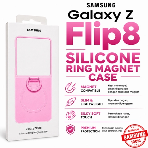 [jikalaku] Samsung Galaxy Z Flip8 Silicone Ring Magnet Case