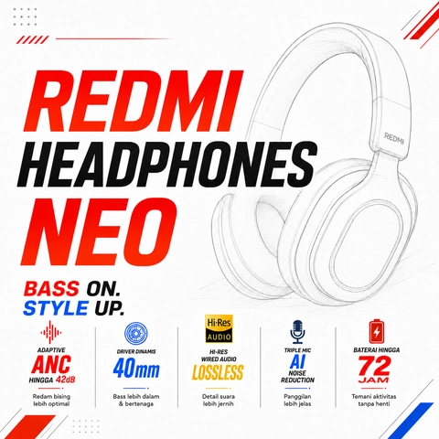 [jikalaku] REDMI HEADPHONE NEO Garansi Resmi