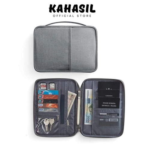 KAHASIL Tas Dompet Kartu Pouch Travel Passport Card Holder Organizer KH7109