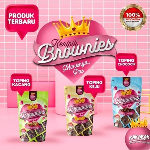 Kakarak - Keripik Brownies Makanan Ringan 60gr