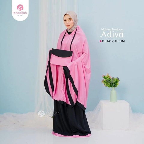 Khadijah Label PLM - Mukena Twotone Adiva 2 in 1