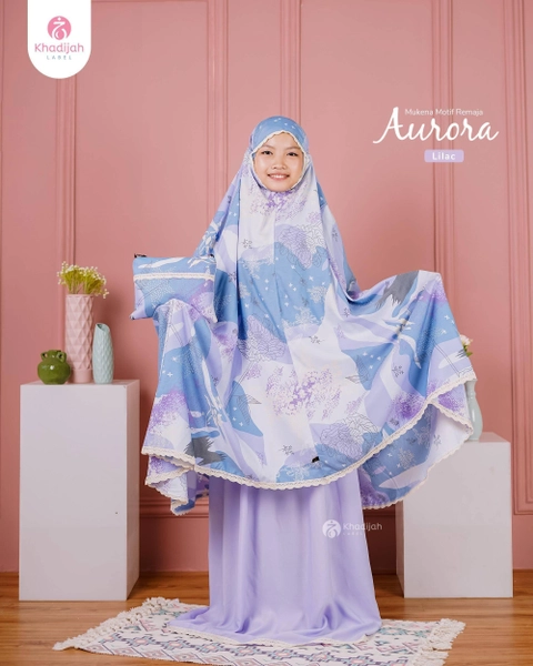 Khadijah Label SUB - Mukena Rayon Aurora Anak Remaja