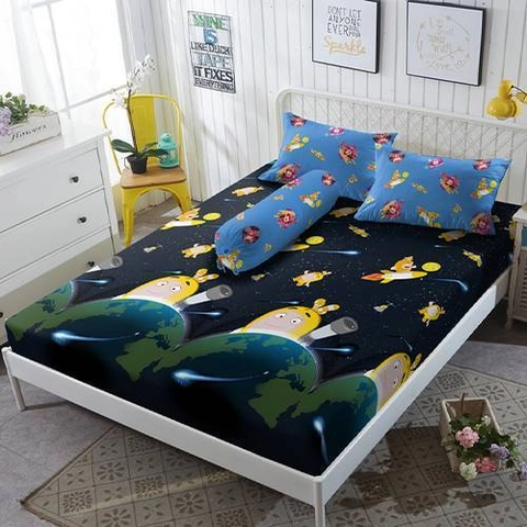 Kintakun - Sprei Queen 160 Oddbods Space Dluxe Microfiber (5in1) 20 Cm