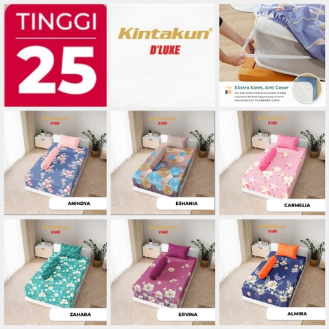 Kintakun - Kintakun Sprei Fitted 100 x 200 DLUXE Aesthetic Microtex Tinggi 25 cm B2