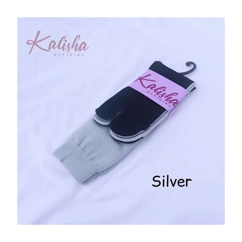 Kalisha official - Kaoskaki Tapak Hitam Polos Jempol Dewasa Spandex