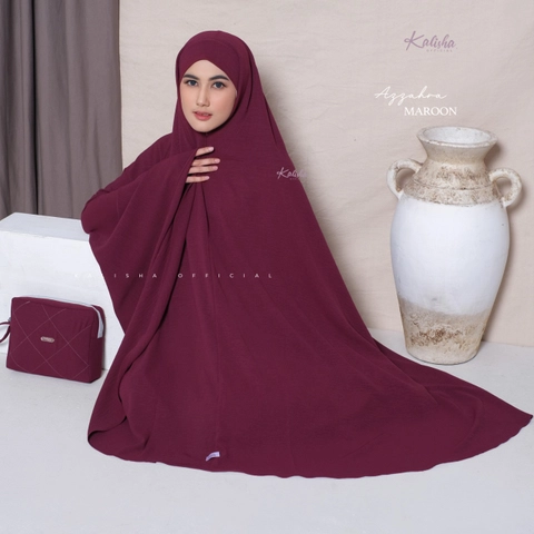 Kalisha official - Mukena Azzahra Crinkle Airflow terbaru3in1