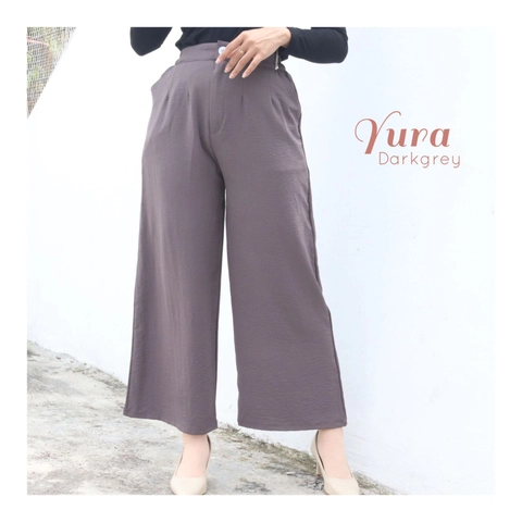 Kalisha official - Loose Pants Kancing Kulot Crinkle Yura