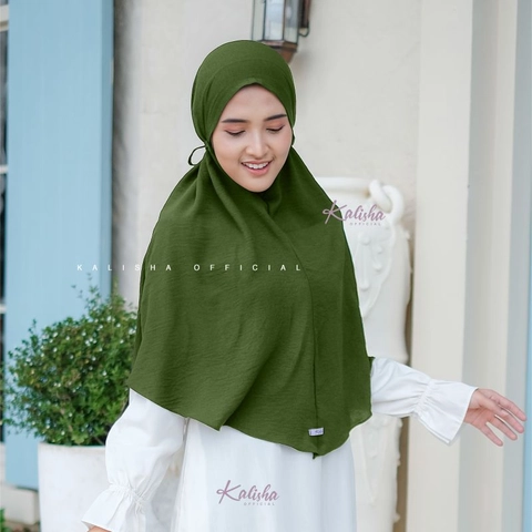 Kalisha official - Maryam Bergo Hijab Instan Cringkle Non ped