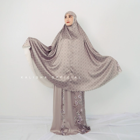 Kalisha official - Mukena Motif Lasercut 2in1 Atheera