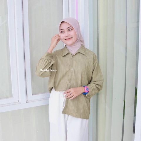 Kalisha official - Luna Blouse Atasan Wanita Kemeja
