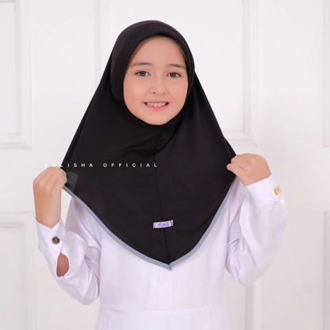 Kalisha official - Hijab Instan Amora Polet Hitam