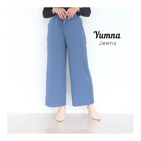 Kalisha official - Long Pants Kancing Kulot Crinkle Yumna