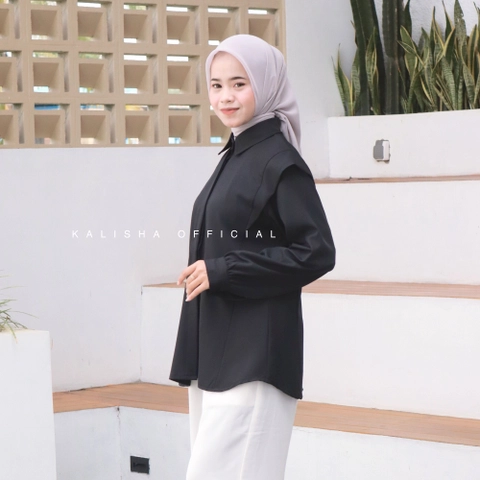Kalisha official - Kemeja Wanita Polos Syakilla Shafana Blouse