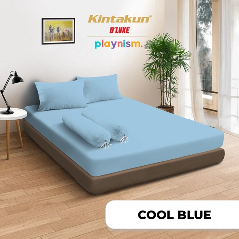 Kintakun - Kintakun Sprei Set Super King Cool Blue Dluxe Playnism Microfiber T30 cm