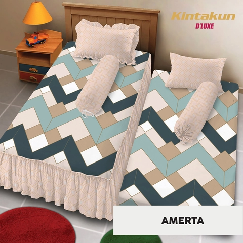Kintakun - Sprei Duo 120 Extra Single Amerta DLUXE Aesthetic Microfiber