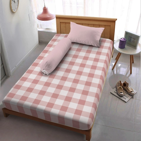 Kintakun - Sprei Dluxe Citra Minimalis Pink Microtex 30cm