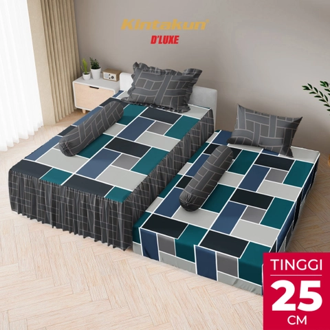Kintakun - Kintakun Sprei Duo 120 x 200 DLUXE Aesthetic Microtex Tinggi 25 cm B2