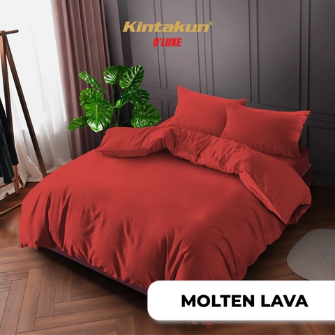 Kintakun - Bed Cover Set Dluxe Polos Molten Lava Microtex T20