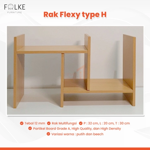 Level One Home Gallery - Rak Buku Kayu Flexy H Rak Susun Fleksibel Serbaguna Multifungsi Minimalis