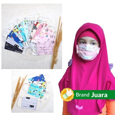 Leika Hijab - Masker Anak Motif