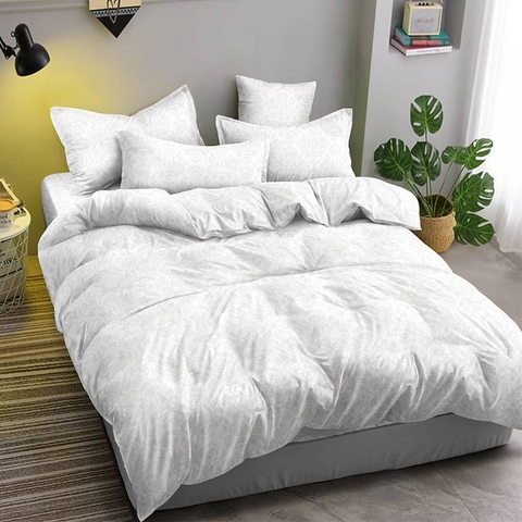 LADY ROSE OFFICIAL - ALOHA Bed Cover King Emboss White