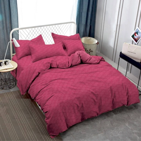 LADY ROSE OFFICIAL - VALLERY QUINCY Bed Cover King Emboss Dark Pink
