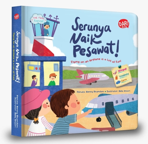 Mizan - SERI THE TWIN EXPLORER SERUNYA NAIK PESAWAT (BOARDBOOK)