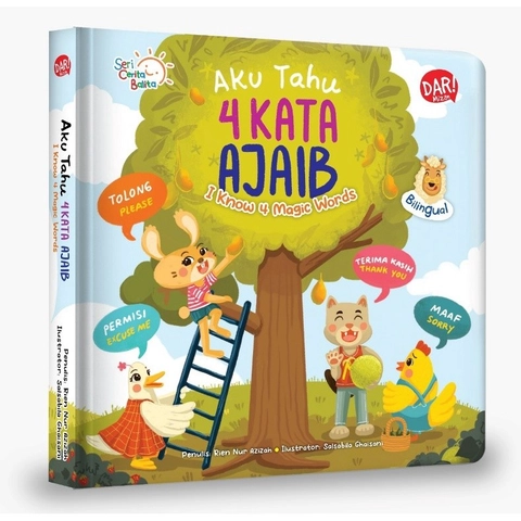 Mizan - SCB AKU TAHU 4 KATA AJAIB (BOARDBOOK BILINGUAL)