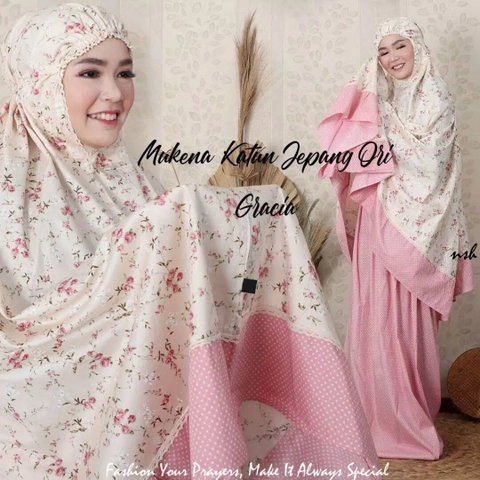 Nadira - Mukena Cotton Jepang Original Polka
