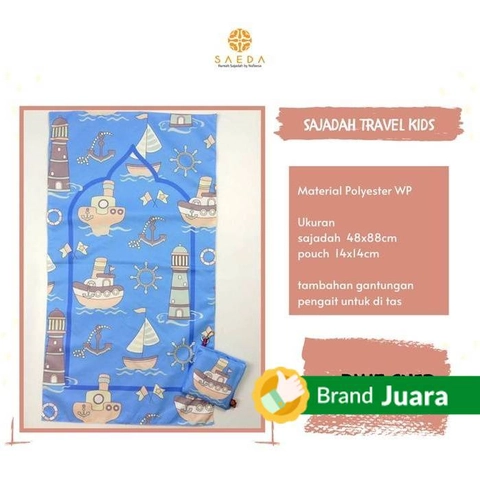 [PO] Nafeesa Sajadah Anak STK Blue Ship (Custom Nama)