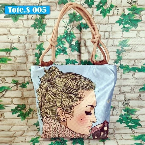 Nanys fashion - Tote Bag Hand Made TT005 Coffe Sky
