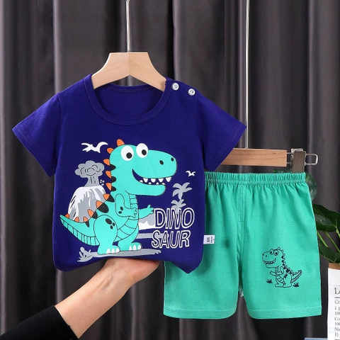 Neira - Setelan Pendek Baju Tidur Piyama Anak Forest Dino