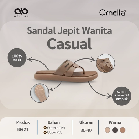Odillon - Ornella BG 21 / Sandal Jepit Wanita Casual