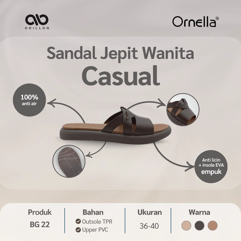 Odillon - Ornella - BG 22 / Sandal Slip On Wanita Casual