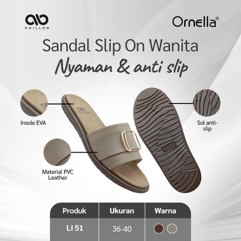 Odillon - Odillon - LI 51 / Sandal Slip On Wanita Casual