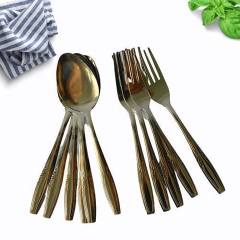 [PO] Orderpedia Kitchen Paket 1 Lusin Mix Sendok dan Garpu Stainless (Masing-Masing 6pcs)