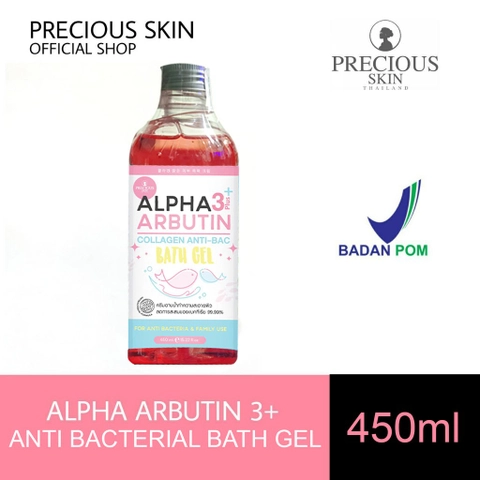 PRECIOUS SKIN - Alpha Arbutin Collagen Anti Bacterial Bath Gel / Sabun Cair / Bath Gel /Soap (AABBG)