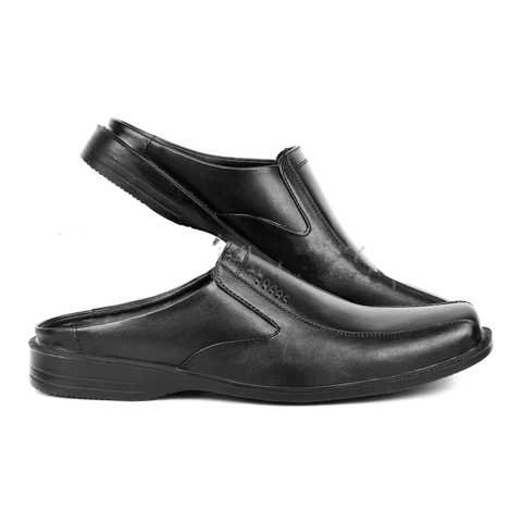 RENINE ALZ 91402 Hitam Sepatu Sandal Bustong Pria Kulit asli