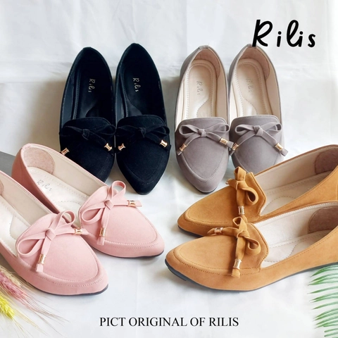 Rilis - Sepatu Wanita Hanin Flat Shoes Suede (Rilis 31)
