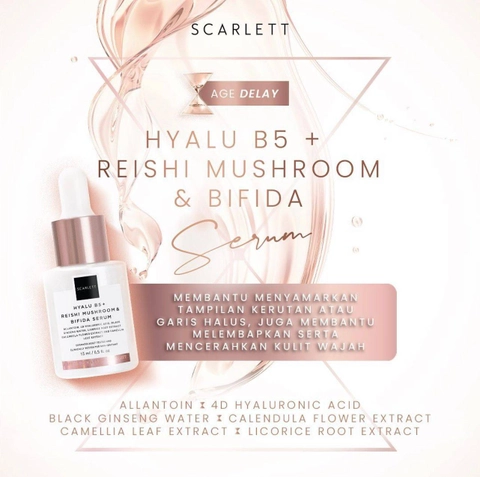 EVM Stockist - Scarlett Whitening - Hyalu B5 + Reishi Mushroon & Bifida Serum
