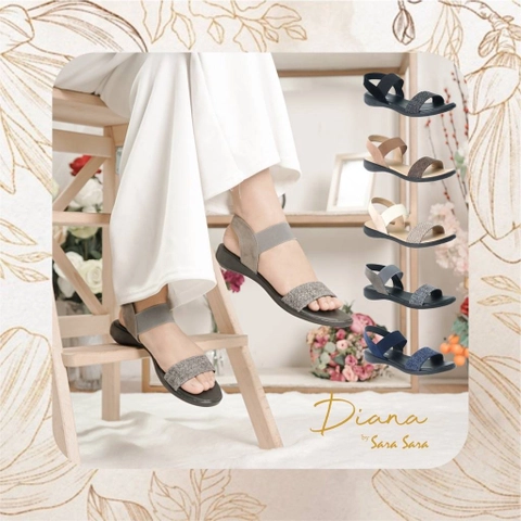 SandalKoo - Sandal Diana Flat Tali Black