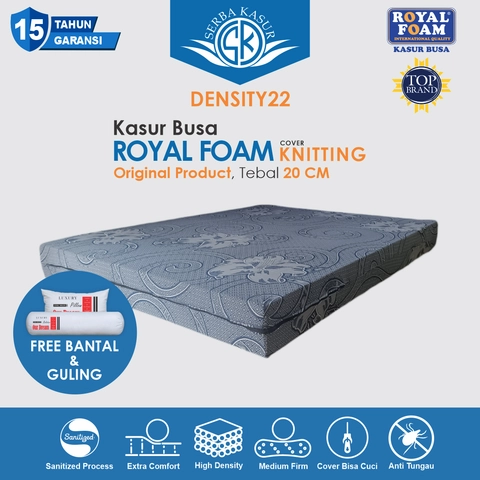 SERBA KASUR - Kasur Busa ROYAL FOAM Cover Knitting Density 22 Tebal 20 Garansi 15 Tahun