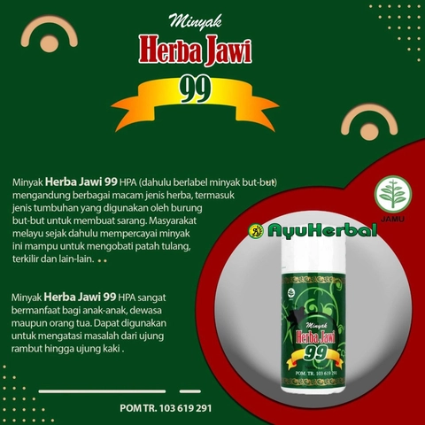 Minyak Herba Jawi 99 Minyak Pijat dan Urut