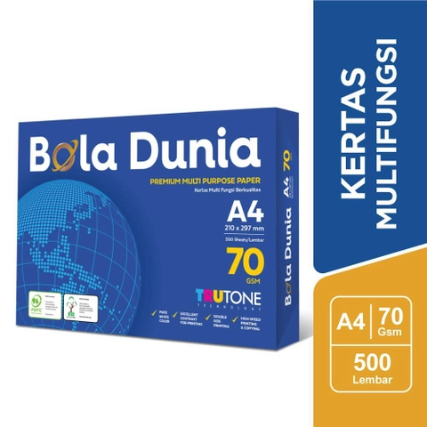 Sinar Dunia - Bola Dunia Kertas Fotocopy 70 GSM