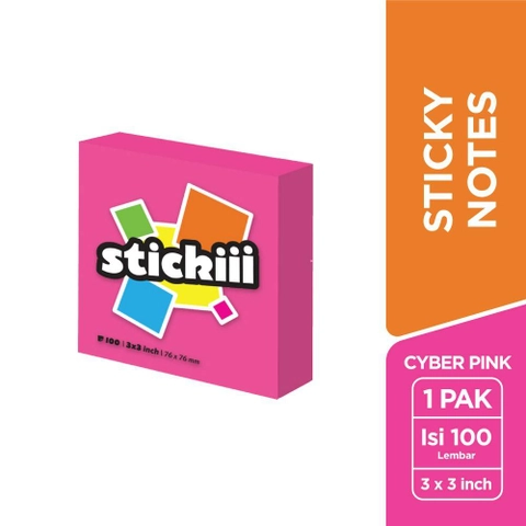 Sinar Dunia - Stickiii Sticky Notes Cyber Pink