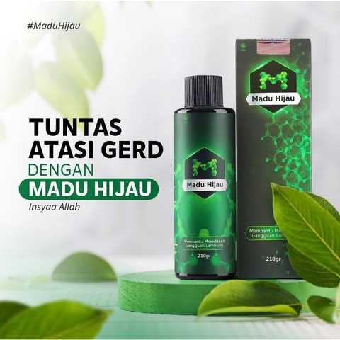 NABAWI HERBAL - Madu Hijau Membantu Atasi Asam Lambung Gerd Maag Kronis 210gr