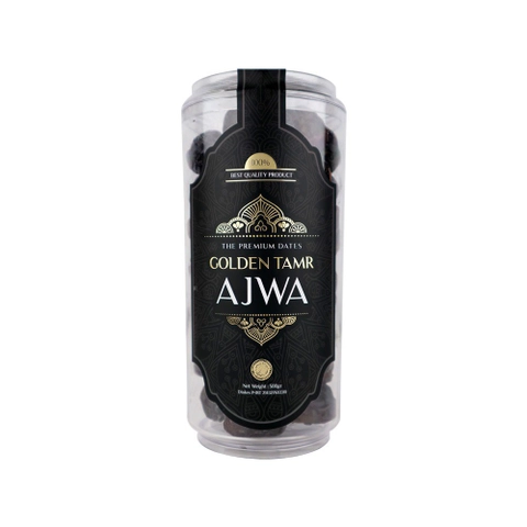 NABAWI HERBAL - Kurma Golden Tamr Ajwa Al Madinah Toples 500gram