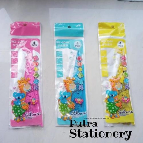 Putra Stationery - Penggaris Jerapah (Isi 4 Penggaris)